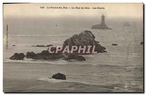 Cartes postales Phare La Pointe du Raz Le Raz de Sein Les recifs