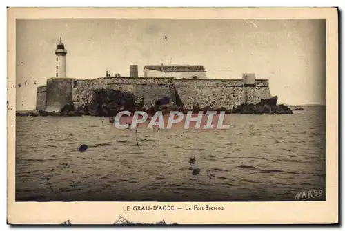 Cartes postales Phare le Grau d&#39Agde Le fort Brescou