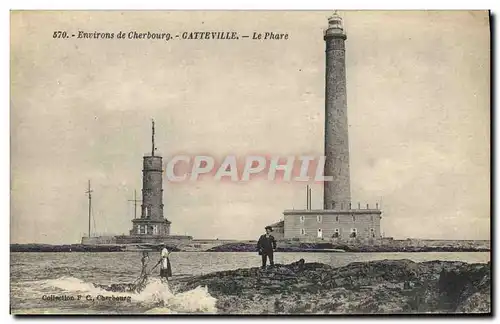 Cartes postales Phare Environs de Cherbourg Gatteville