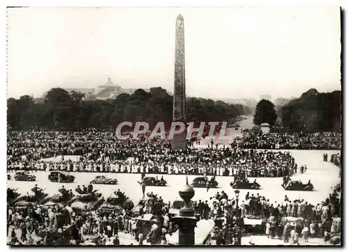 Ansichtskarte AK Militaria Defile des FFI Place de la Concorde Paris