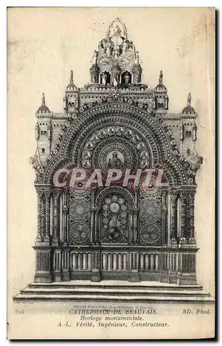 Cartes postales Horloge Cathedrale de Beauvais Horloge monumentale