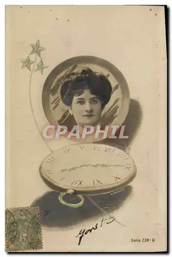 Cartes postales Femme Montre