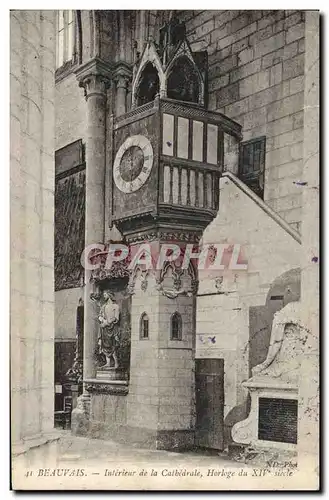 Cartes postales Horloge Beauvais Interieur de la cathedrale Horloge du 14eme
