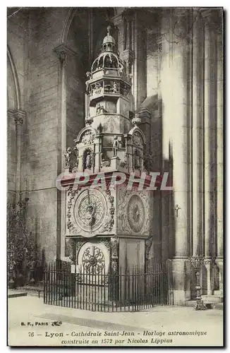 Cartes postales Horloge astronomique Cathedrale St Jean Lyon