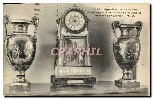 Cartes postales Horloge Manufacture Nationale de Sevres Pendule de Fragonard decoree par Moriot