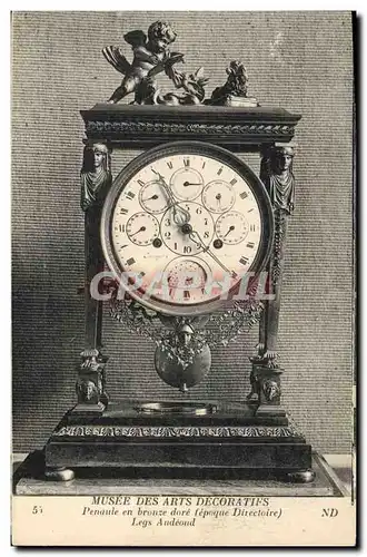 Cartes postales Horloge Musee des Arts Decoratifs Pendule en bronze dore Directoire Legs Andeoud