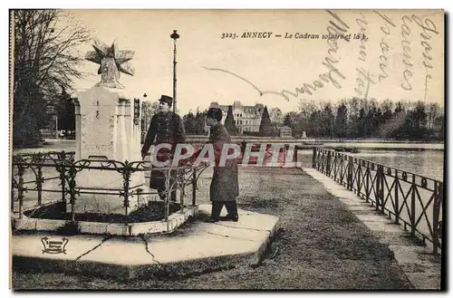 Cartes postales Horloge Annecy Le cadran solaire et la prefecture