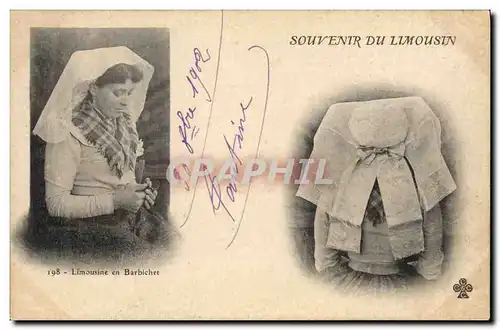 Cartes postales Folklore Limousin Limousine en Barbichet