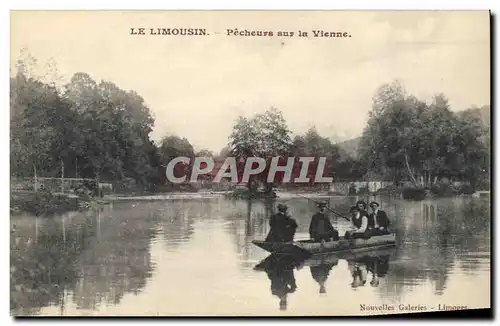 Cartes postales Folklore Limousin Pecheurs sur la Vienne