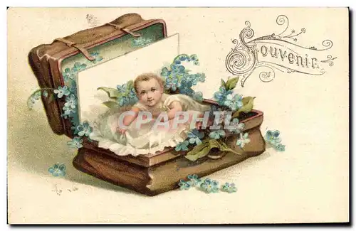 Cartes postales Fantaisie Fleurs Enfant Bebe