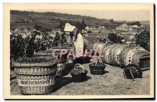 Ansichtskarte AK Folklore Vin Vendange Champagne Moet & Chandon Scene de vendange a le Mesnil sur Oger