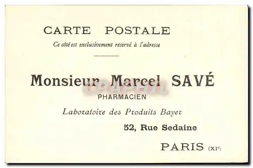 Ansichtskarte AK Publicite Marcel Save Pharmacien Laboratoires des Produits Bayer Paris 11eme