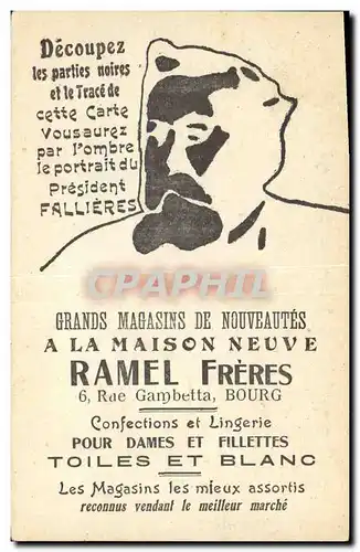 Cartes postales Publicite Maison Neuve Ramel Freres Rue Gambetta Bourg Confections et Lingerie