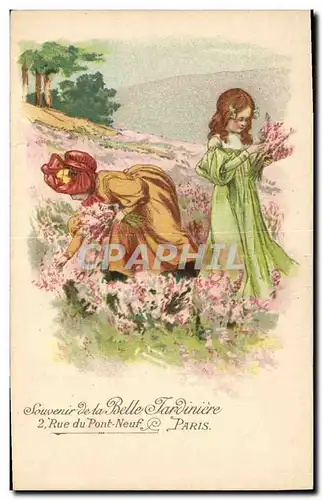 Cartes postales Publicite Belle Jardiniere Paris Rue du Pont Neuf Enfants