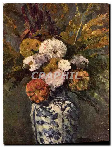 Cartes postales Fantaisie Fleurs Paul Cezanne Dahlias Musee du Louvre Paris