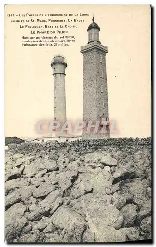 Cartes postales Phare Les phares de l&#39embouchure de la Loire St Marc Pornichet Le Croisic Le Pouliguen Le pha