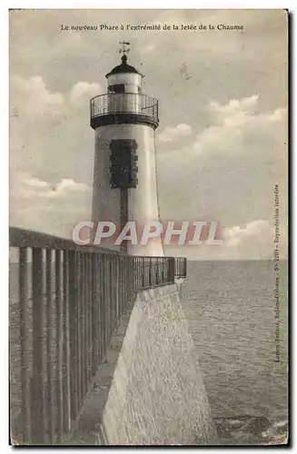 Cartes postales Phare Le nouveau phare a l&#39extremite de la jetee de la Chaume