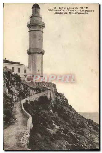 Ansichtskarte AK Phare Environs de Nice St Jean Cap Ferrat Le phare Rade de Villefranche