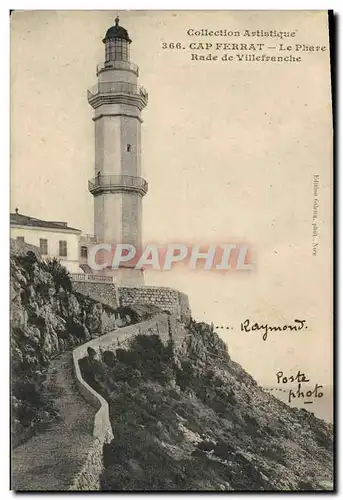 Ansichtskarte AK Phare Cap Ferrat Le phare Rade de Villefranche