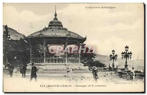 Cartes postales Monaco Kiosque et terrasses