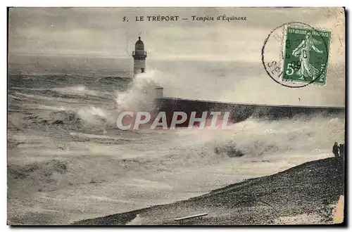 Ansichtskarte AK Phare Le Treport Tempete d&#39Equinoxe