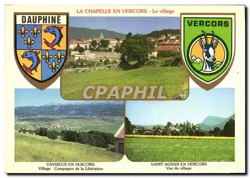 Cartes postales moderne Militaria La Chapelle en Vercors Le village Duaphine Vassieux en Vercors Saint Agnan en Vercors