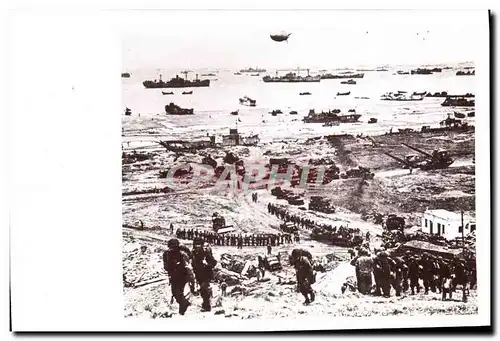 Moderne Karte Militaria Debarquement allie et la bataille de Normandie Arromanches Juin 1944 Les troupes de re