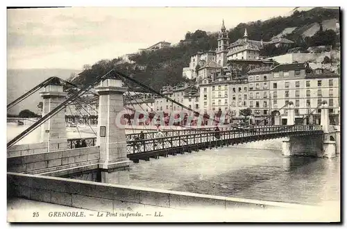 Ansichtskarte AK Pont suspendu Grenoble