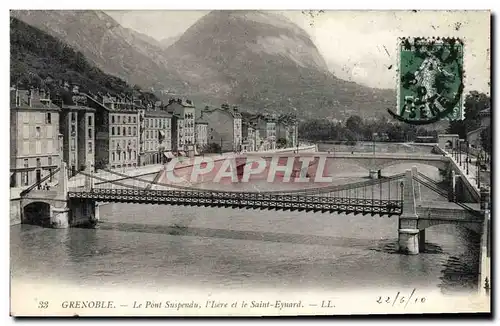 Cartes postales Pont suspendu l&#39Isere et le Saint Eynard Grenoble