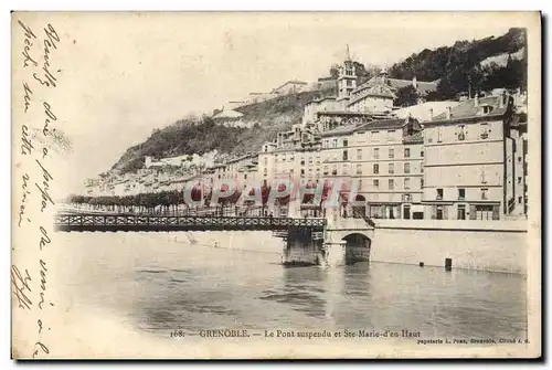 Cartes postales Pont suspendu et Ste Marie d&#39En Haut Grenoble
