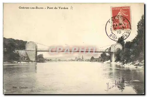 Ansichtskarte AK Pont du Verdon Greoux les Bains