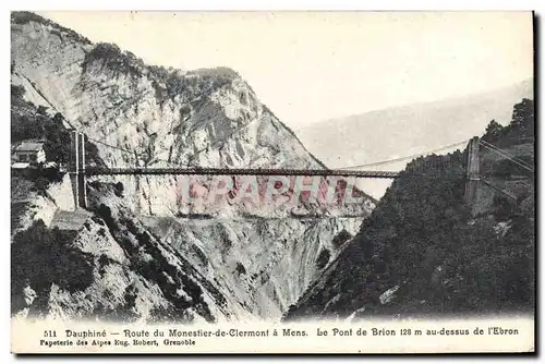 Ansichtskarte AK Pont de Brion a dessus de l&#39Ebron Dauphine Route du Monestier de Clermont a Mens