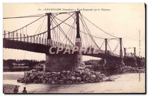 Cartes postales Pont suspendu sur la Durance Cavaillon Vaucluse