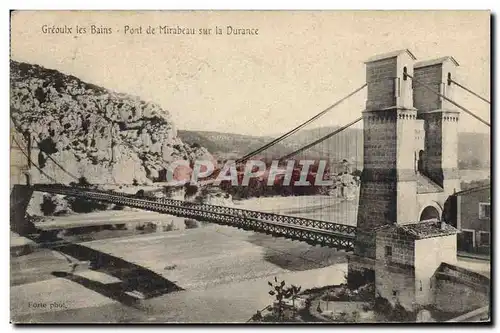 Cartes postales Pont de Mirabeau sur la Durance Greoulx les Bains