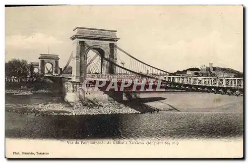Cartes postales Vue du Pont suspendu du Rhone a Tarascon