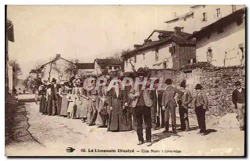 Cartes postales Folklore Limousin Une noce Limousine Mariage