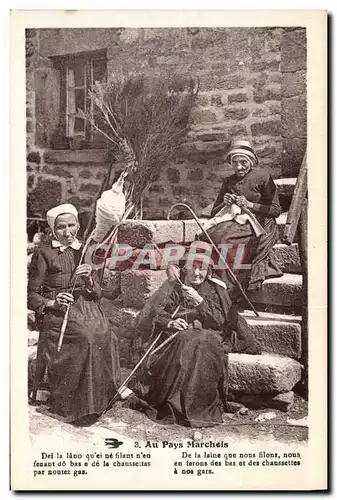 Cartes postales Folklore Au Pays Marchois Fileuses