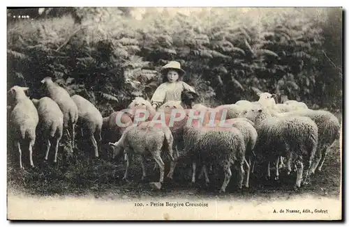 Ansichtskarte AK Folklore Petite Bergere Creusoise Moutons