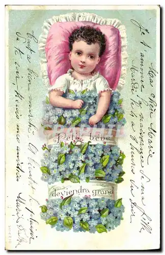 Cartes postales Fantaisie Fleurs Enfant