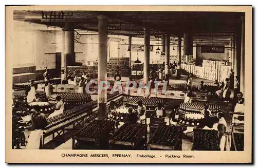 Cartes postales Folklore Vin Vendanges Champagne Mercier Epernay Emballage