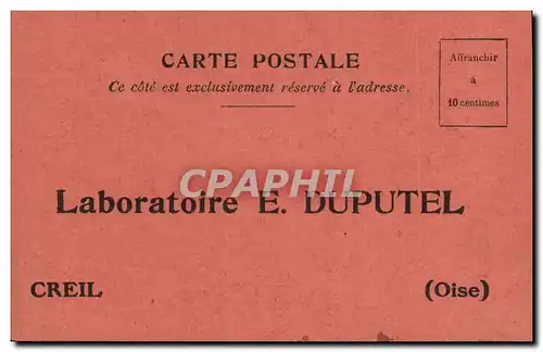 Cartes postales Publicite Laboratoire Duputel Creil Melubrine