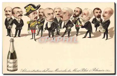 Cartes postales Publicite Cristal Mont Pilat Eaux Minerales Pelussin Loire