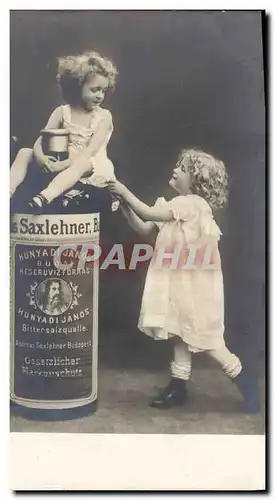 Cartes postales Publicite Saxlehner Enfants