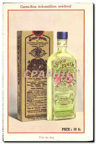Cartes postales Publicite Sirop Famel Laboratoires Famel Rue des Oreaux