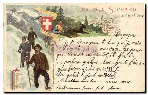 Ansichtskarte AK Publicite Chocolat Suchard Chevre Chambery Savoie