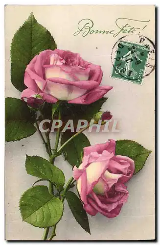 Cartes postales Fantaisie Fleurs