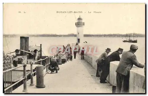 Cartes postales Phare Royan les Bains Bateau