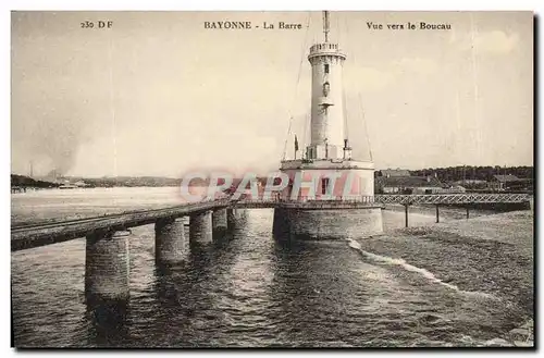 Cartes postales Phare Bayonne La Barre Vue vers le Boucau