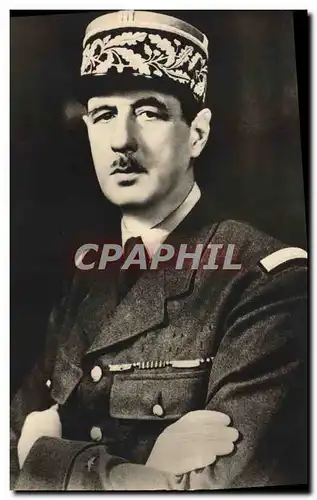 Cartes postales moderne Militaria General de Gaulle
