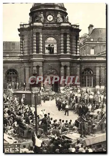 Moderne Karte Militaria Liberation de Paris Evacuation des blesses allemands au Senat Croix Rouge